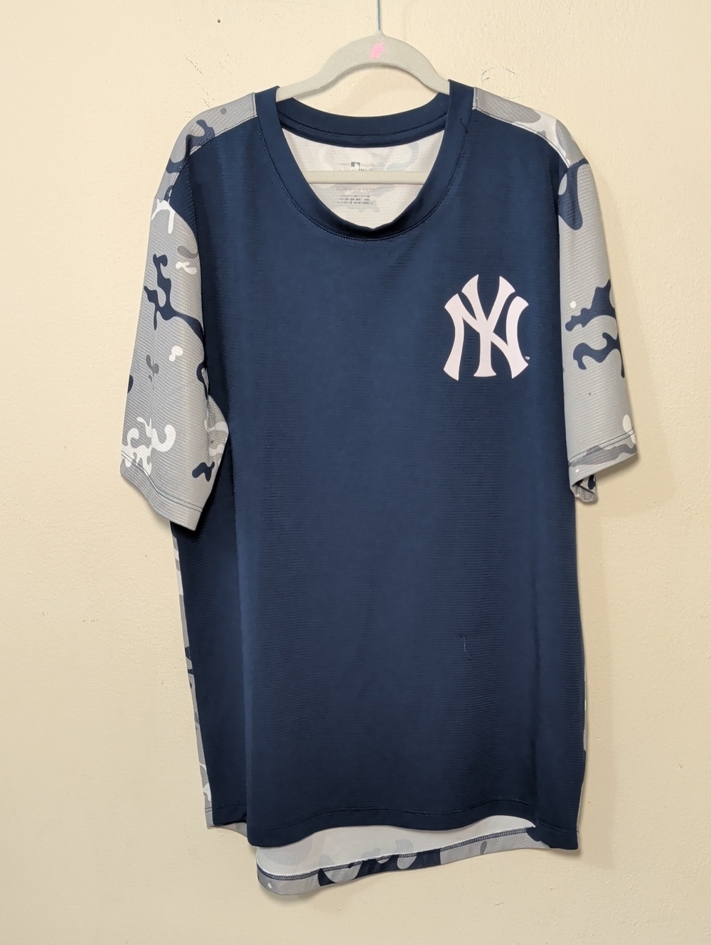 MLB Youth New York Yankees Official Practice T-Shirt Navy Gray Boys Size XL